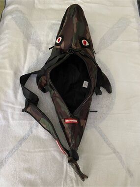 Sprayground Camo Shark Duffle Bag RARE!